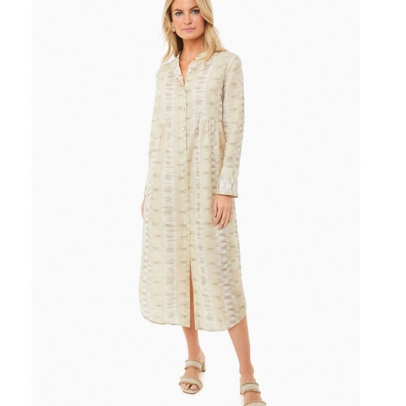Tuckernuck Dresses & Skirts - Sandstone Ikat Sheffield Shirt Dress TUCKERNUCK